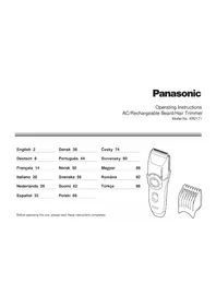 Notice PANASONIC ER2171 Sakal düzeltici