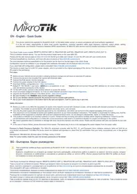 Notice Mikrotik WAP Point d'accès