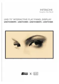 Notice HITACHI UHD6510 Moniteur