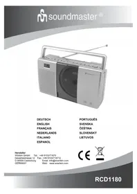 Notice Soundmaster RCD1180 Cd-spelare/inspelare