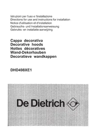 Notice DE DIETRICH DHD498XE1 Cappa da cucina