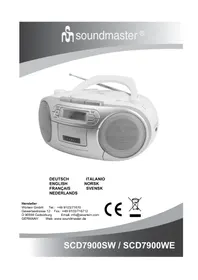 Notice Soundmaster SCD7900SW Cd-spelare/inspelare
