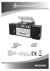 Notice Soundmaster MCD5500SW Hifi-system