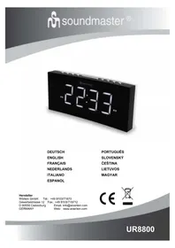 Notice Soundmaster UR8800 Rádió ébresztőóra