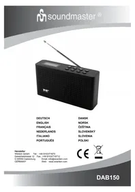 Notice Soundmaster DAB150WE Rádio