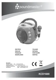 Notice Soundmaster KCD1600 Lettore/registratore cd