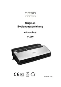 Notice CASO VC250 Vacuum packaging machines