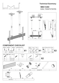 Notice Multibrackets MBC1USD Support écran plat