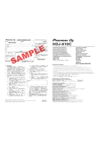 Notice PIONEER HDJX10C écouteurs