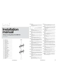 Notice Multibrackets M FLOOR TO CEILING MOUNT PRO MBFC2U Support écran plat
