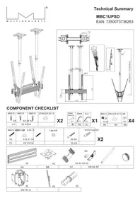 Notice Multibrackets M CEILING MOUNT PRO MBC1UX2PSD Support écran plat
