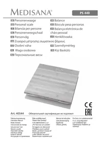 Notice MEDISANA PS 440 Waagen