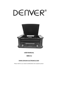Notice DENVER MRD51 Turntable