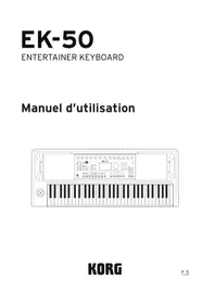 Notice KORG EK50 Clavier