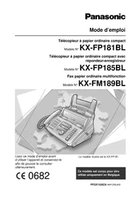 Notice PANASONIC KXFP181BL Télécopieur