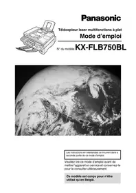 Notice PANASONIC KXFLB750BL Télécopieur