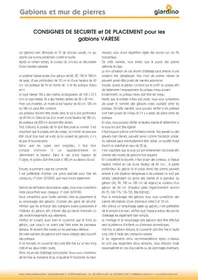 Notice Giardino 5150560 Consignes de sécurité