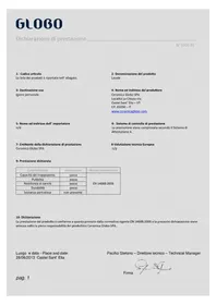 Notice Globo IN101 Lavabo