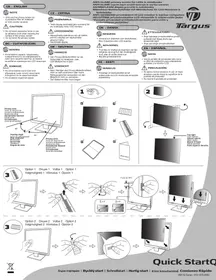 Notice TARGUS ASF125W9EU Filtre d'écran