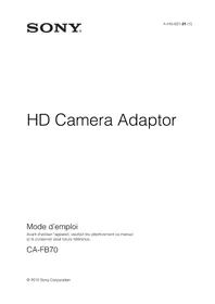 Notice SONY CAFB70 Accessoires photo