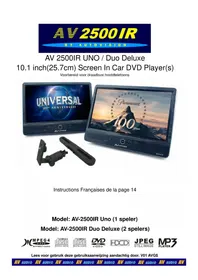 Notice Autovision AV2500IR UNO Lecteur DVD portable