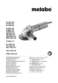 Notice METABO WEQ 1400125 Jahvataja