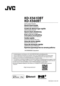 Notice JVC KDX560BT Rádio de carro