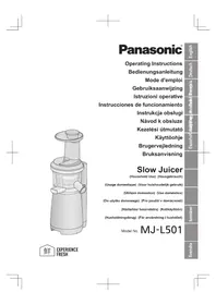 Notice PANASONIC MJL700 Entsafter