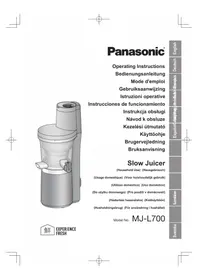 Notice PANASONIC MJL501 Entsafter