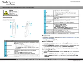 Notice StarTech.com PRESREMOTEG Pointeur sans fil