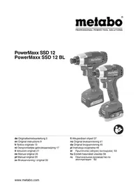 Notice METABO SSD 12 Avvitatore