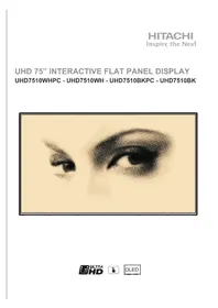 Notice HITACHI UHD7510 Moniteur