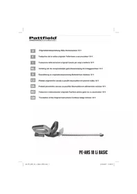 Notice Pattfield PEAHS 18 LI BASIC Heggenschaar