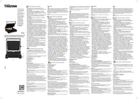 Notice TRISTAR GR2864 Pince pour croque monsieur