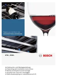 Notice BOSCH KSW30V80GB Cave à vin