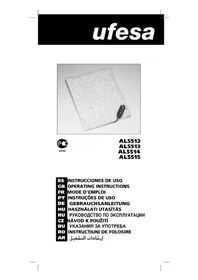 Notice UFESA AL5514 Couverture/coussin chauffant