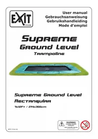 Notice EXIT SUPREME GOUND LEVEL 214 X 366 CM Trampoline