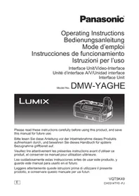 Notice PANASONIC LUMIX DMWYAGHE Kamera