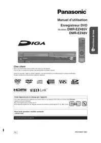 Notice PANASONIC DMREZ48 Enregistreur DVD