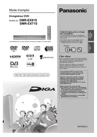 Notice PANASONIC DMREX81 Enregistreur DVD