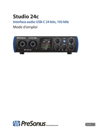 Notice PRESONUS STUDIO 24C Système hifi