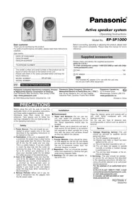 PANASONIC RPSP1000 - Hi-Fi System