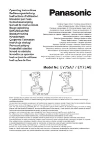 Notice PANASONIC EY75A8 Vijačnik