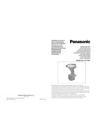 Notice PANASONIC EY7201 Schrauber