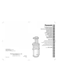 Notice PANASONIC MJL600 Entsafter