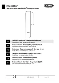 Notice ABUS FUMK50031W Door/window sensor