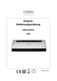 Notice CASO VC9 Vacuum packaging machines