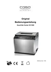Notice CASO SOUSVIDE CENTER SV1000 Vacuum packaging machines