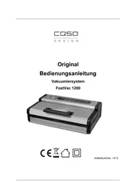 Notice CASO FASTVAC 1200 Vacuum packaging machines