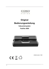 Notice CASO FASTVAC 4004 Vacuum packaging machines